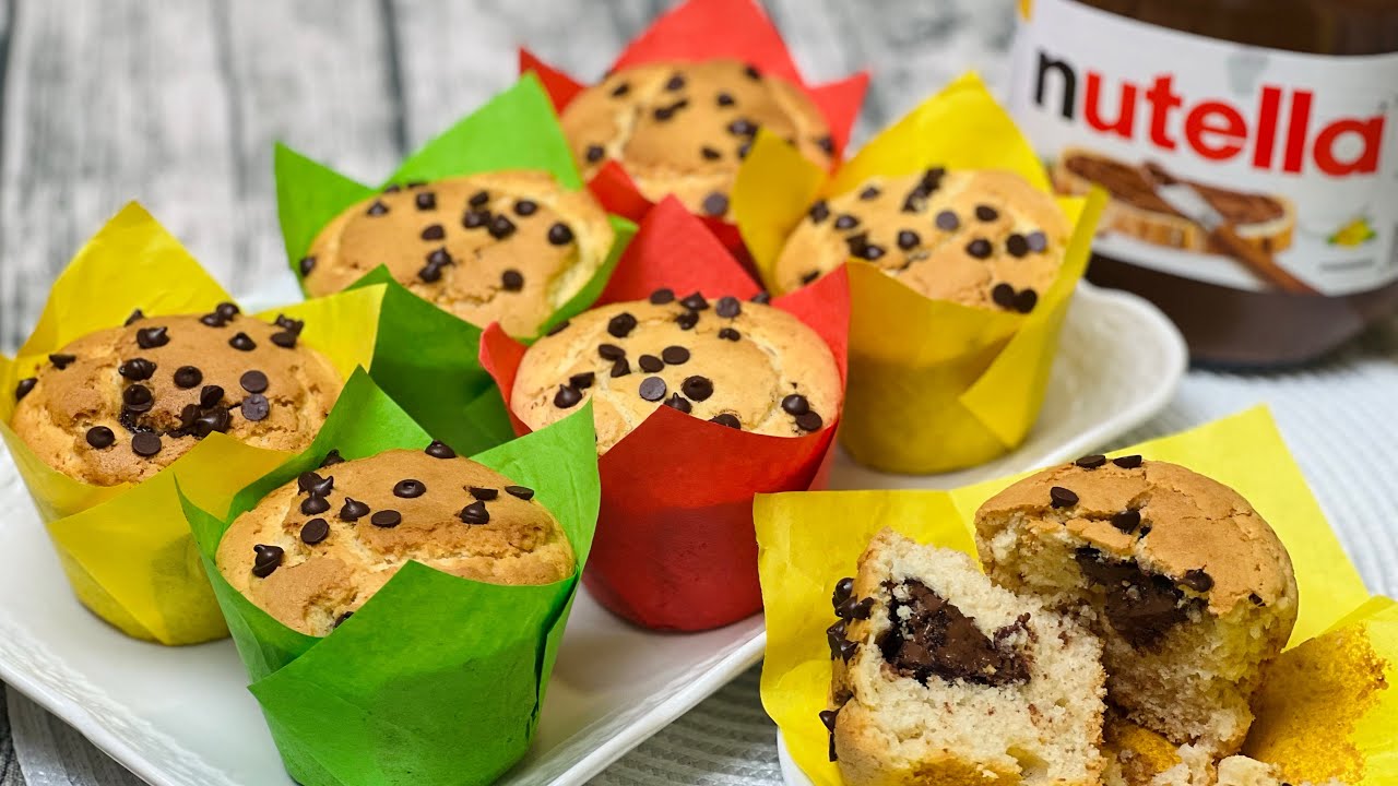 Muffin Cuor di  Nutella senza Uova