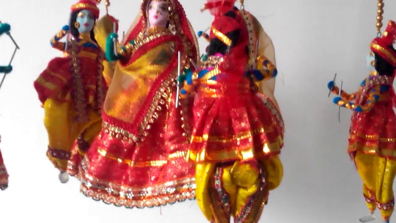 Radha Krishna Ras in Kinetic Art form by Kalashree Dolls