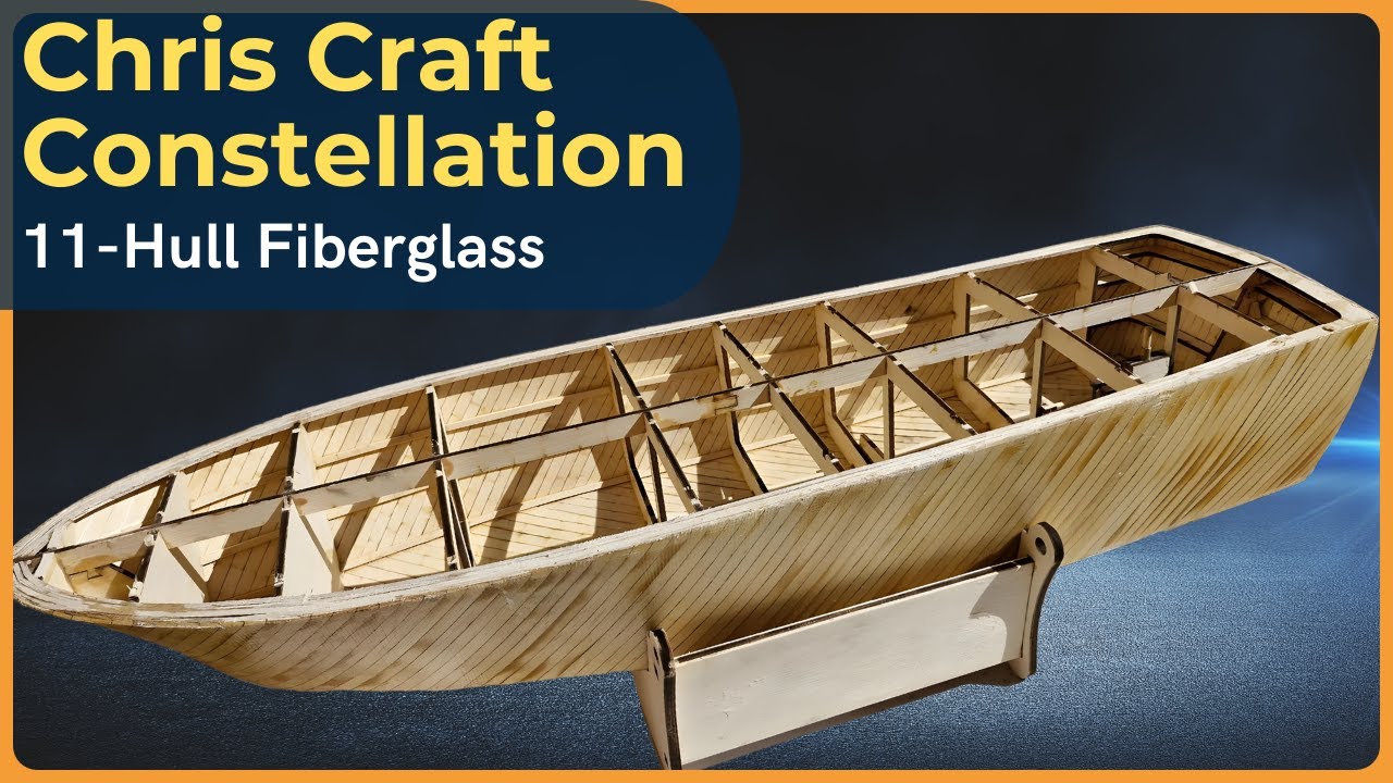How to do Chris Craft Constellation model hull fiberglass #RC #DIY #kit #boat