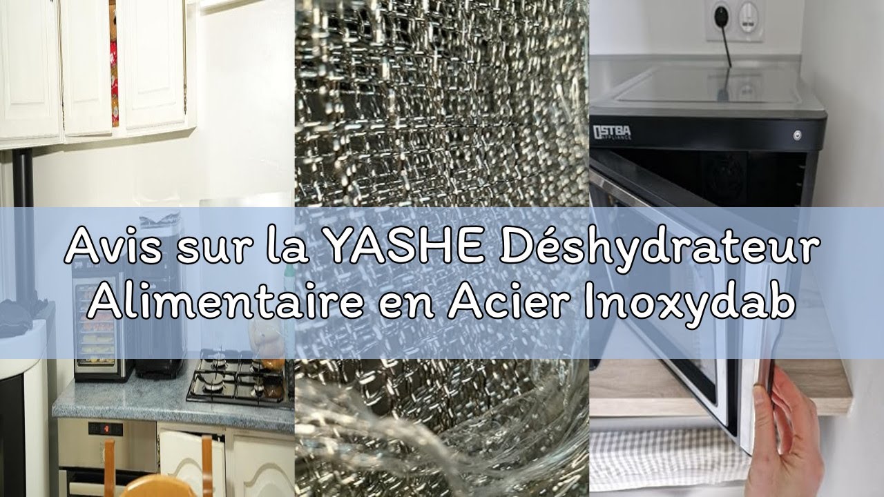 Avis sur la YASHE Déshydrateur Alimentaire en Acier Inoxydable, Température Contrôlée (35-75°C), Min