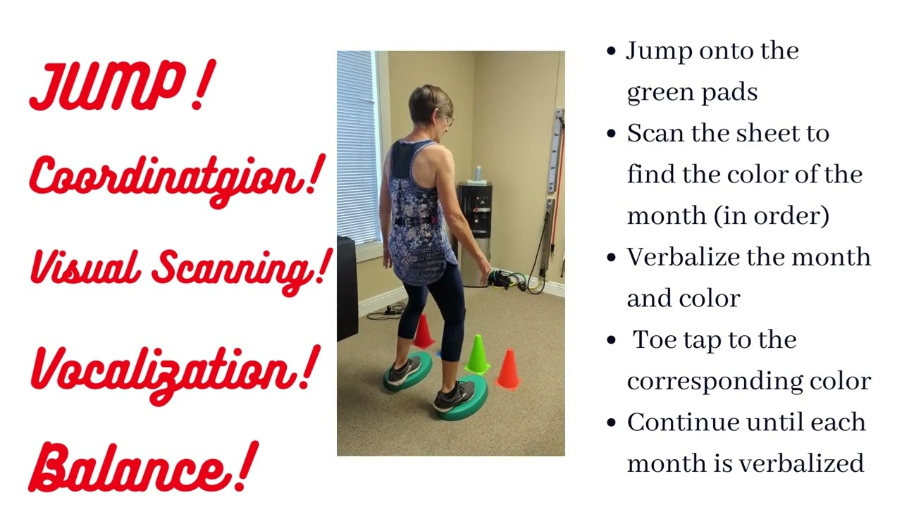 Cognitive dual task jumping exercise