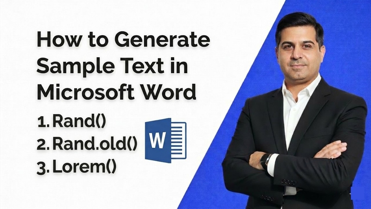 Как создать пример текста в Microsoft Word
