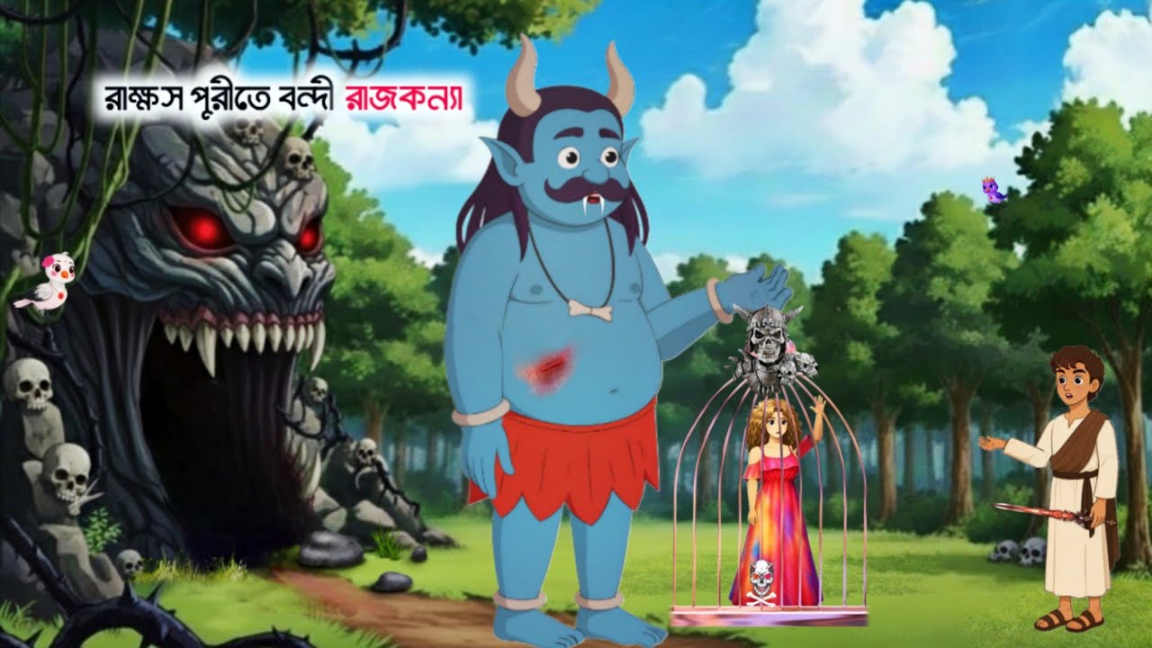 রাক্ষস পুরীতে বন্দি রাজকন্যা | Bangla cartoon | Rupkothar Golpo | Thakumar Jhuli | Cartoon
