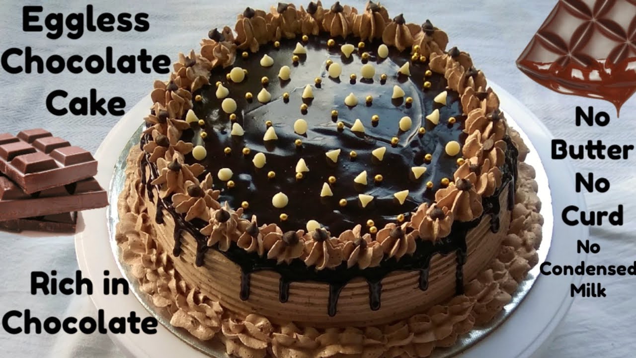 Eggless Rich Chocolate Cake || Eggless Chocolate Cake || Chocolate Drip Cake || Chocolate Cake