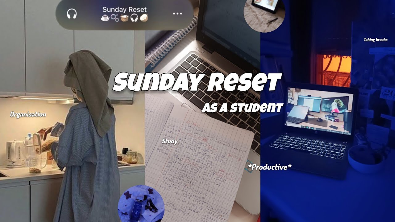 SUNDAY RESET || study, organize, productive day ..فلوق عطلة نهاية الأسبوع🗓️🫧🧺