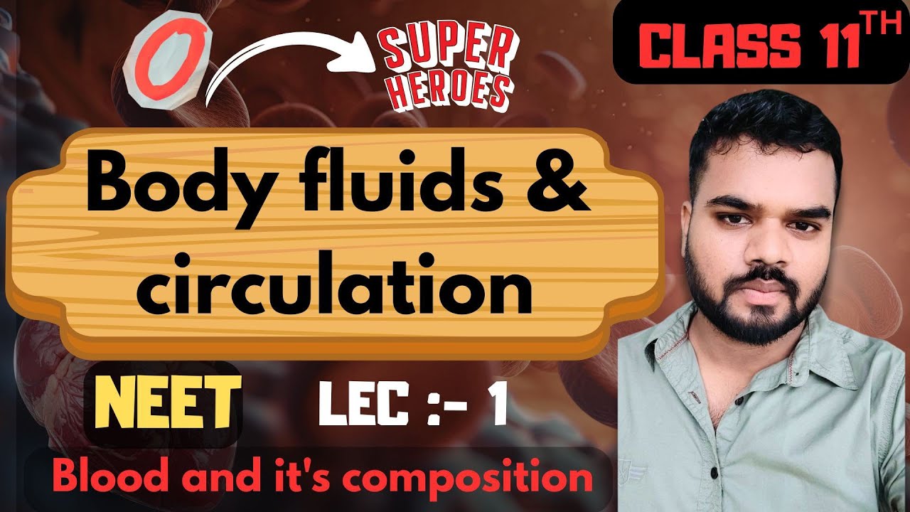 Body fluid and circulation {lecture:-01} ...NEET//Class 11th . NCERT Biology.