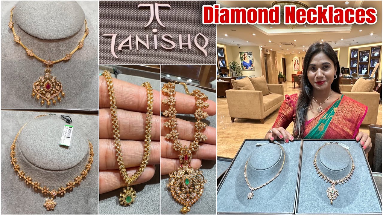 Tanishq 22Kt Gold Close Setting Diamond Necklace Designs💕| Tanishq Gold Necklace Designs With Price|