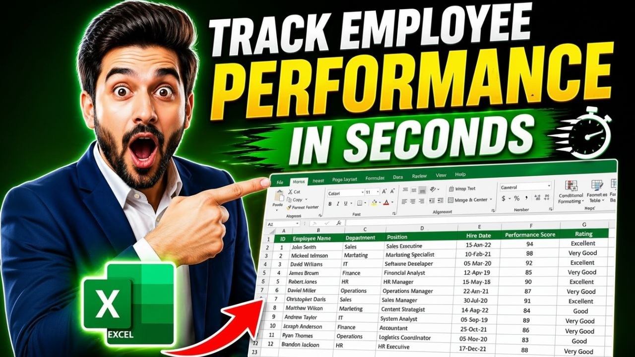How to Create Employee Performance Report in Excel | Step by Step Tutorial