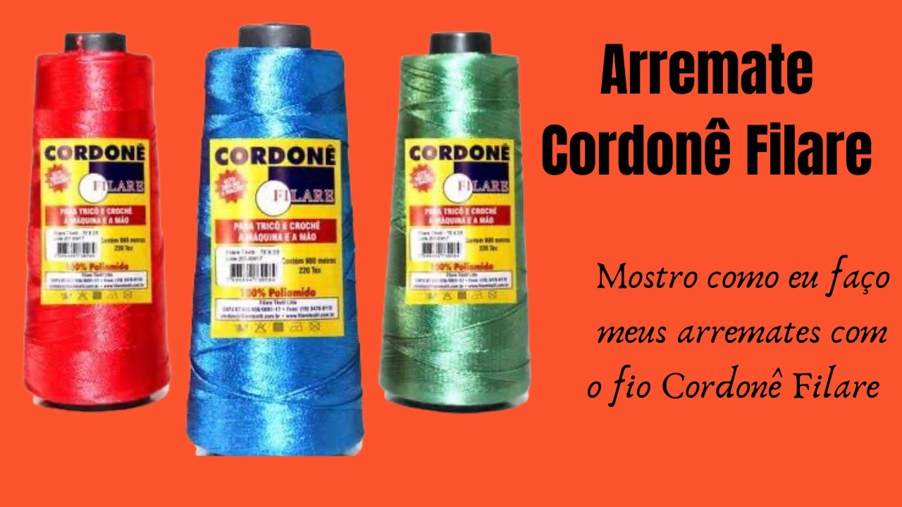 Arremate de crochê com a linha Cordonê Filare - Como eu faço