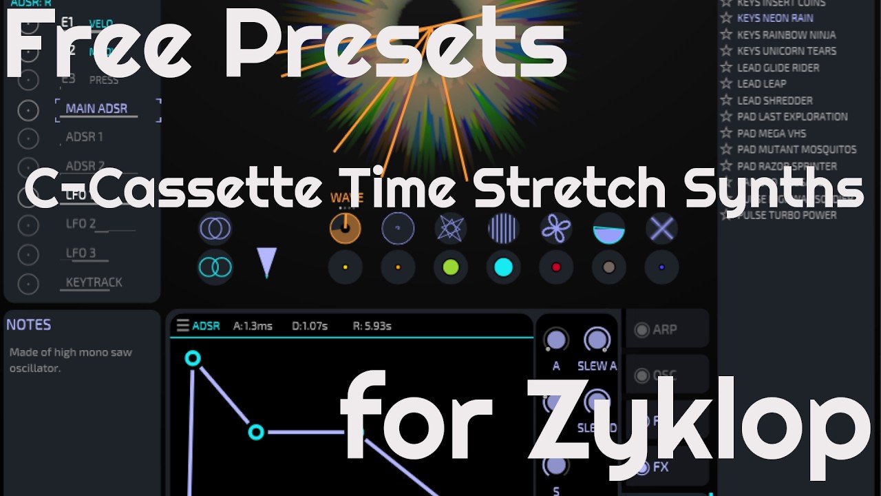 Free Presets for Zyklop - C-Cassette Time Stretch Synths by Joonas Yl&auml;nne (No Talking)