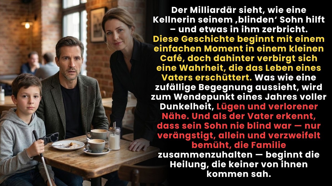 Das ist Der Milliardär sieht, wie eine Kellnerin seinem ‚blinden‘ Sohn hilft und etwas in ihm zerbri