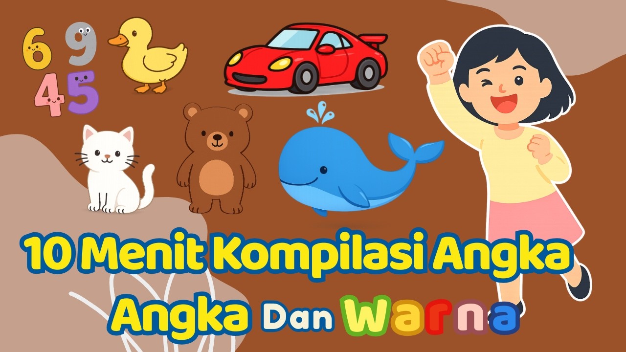 10 Menit Belajar Angka 1 Sampai 7 | Kompilasi Seru | Belajar Angka Dan Warna Bersama Kak Dina