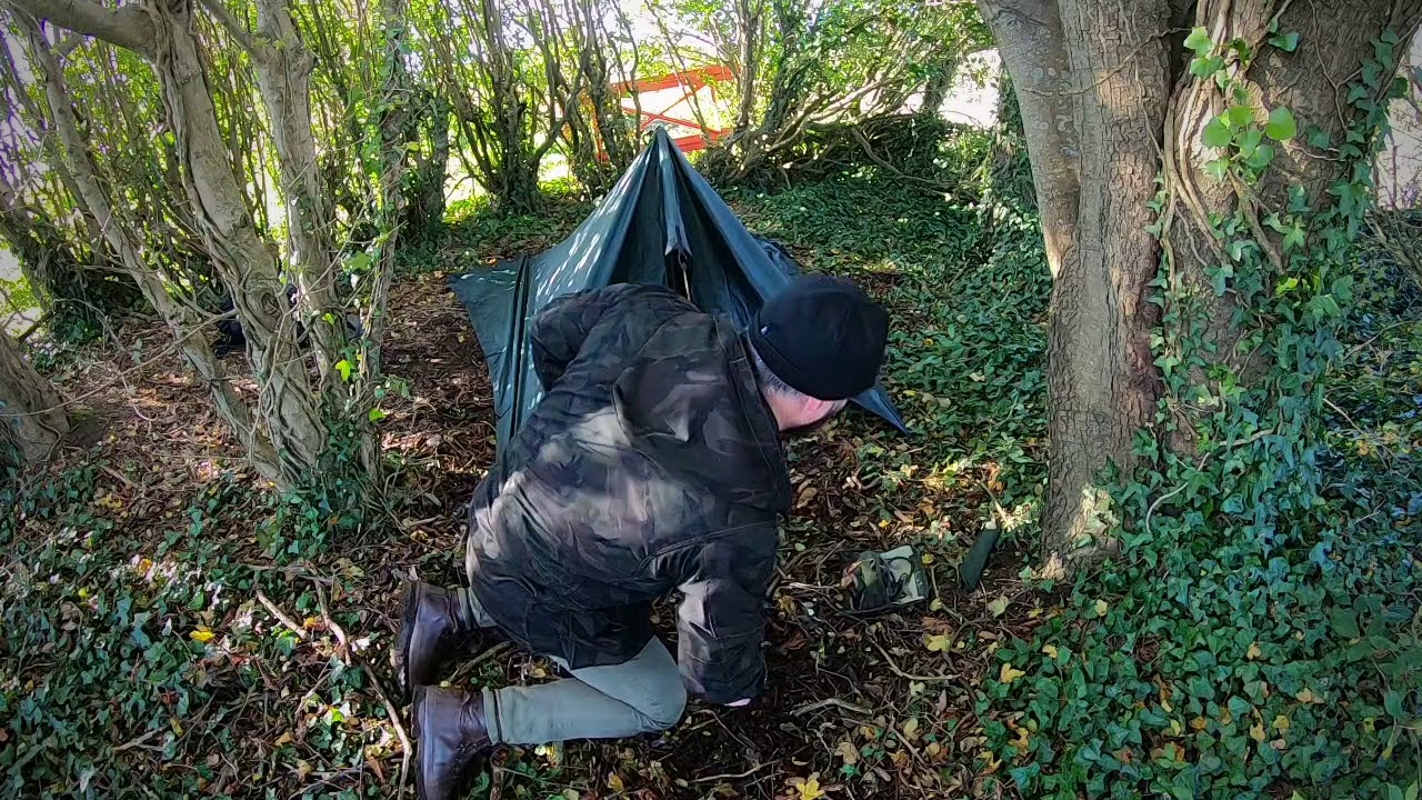 Basha/tarp tent set up