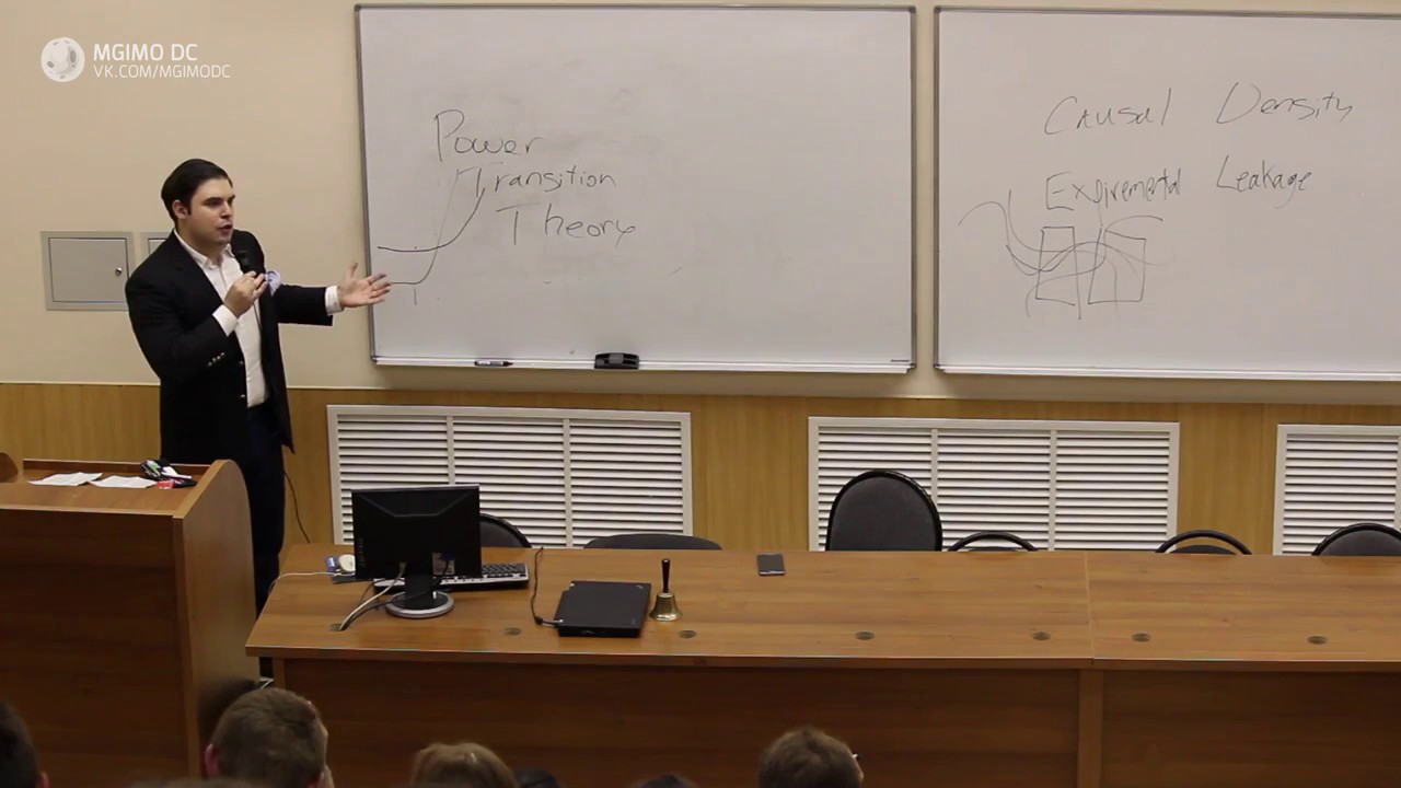 Clint Ehrlich lecture at MGIMO on international relations