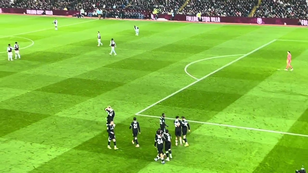 Cole Palmer Chants from the Chelsea away supporters after scoring against Aston Villa at Villa Park