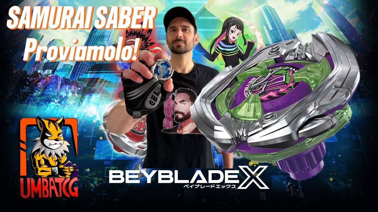 BEYBLADE X - SAMURAI SABER - TEST E COMBO - Con UMBA.