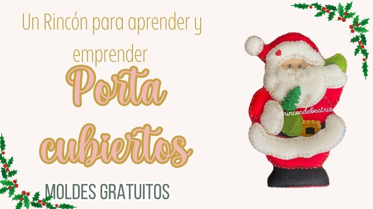 Porta cubiertos santa - El Rincón de Beatriz - MOLDES GRATUITOS