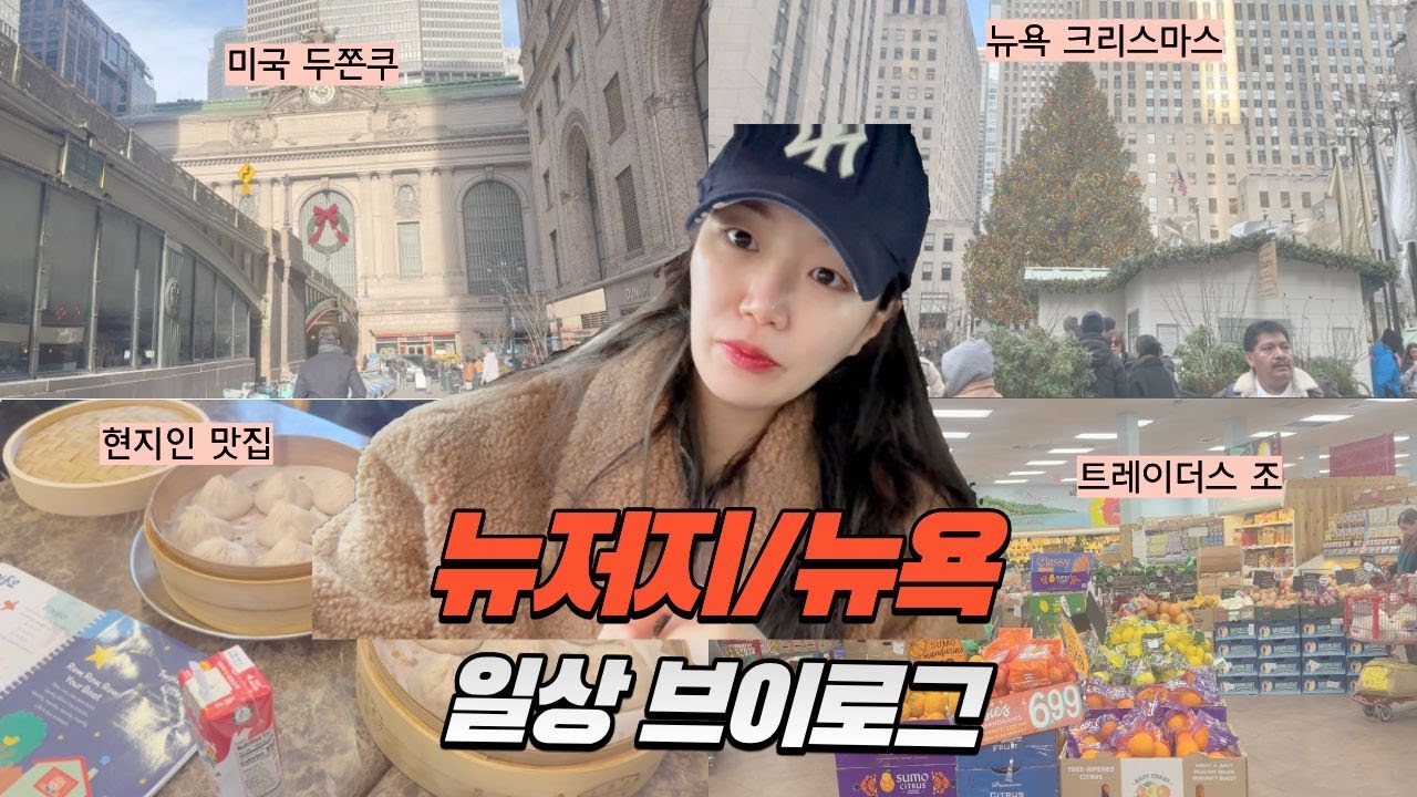[미국뉴욕뉴저지 브이로그] 맨하탄의 크리스마스,  조스 상하이 , 그랜드센트럴터미널, 뉴욕 짝퉁시장 , 락펠러센터 , ihop , 새 아파트 투어, 임당검사, 트레이더스조, 두쫀쿠