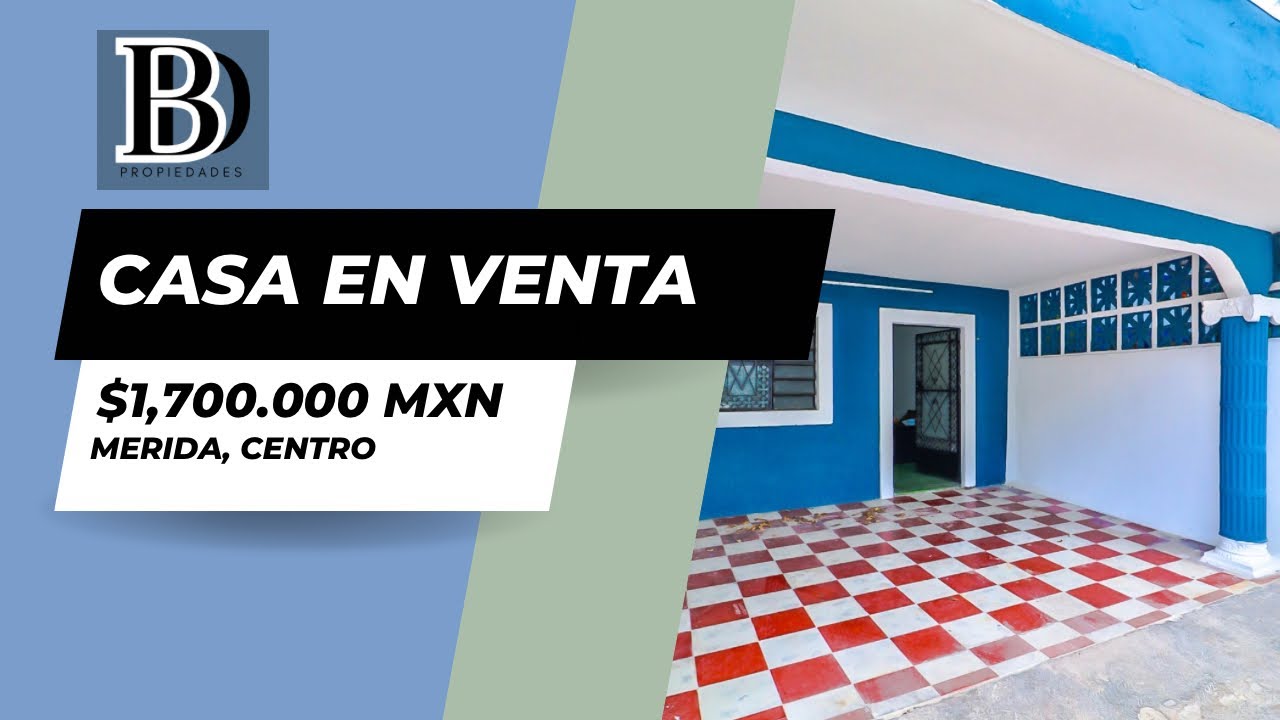 CASA OPORTUNIDAD EN VENTA - CENTRO MERIDA