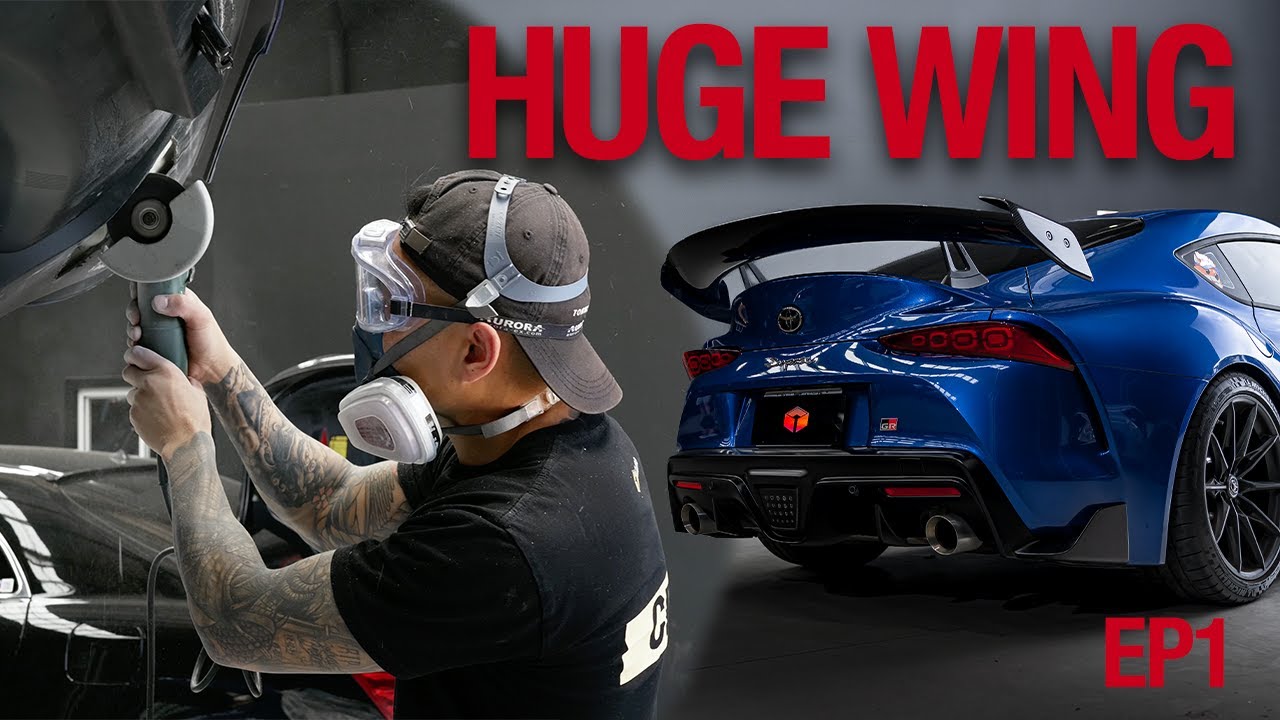 Cutting Open an MK5 Supra! | ADRO Wing Install | Vlog EP1