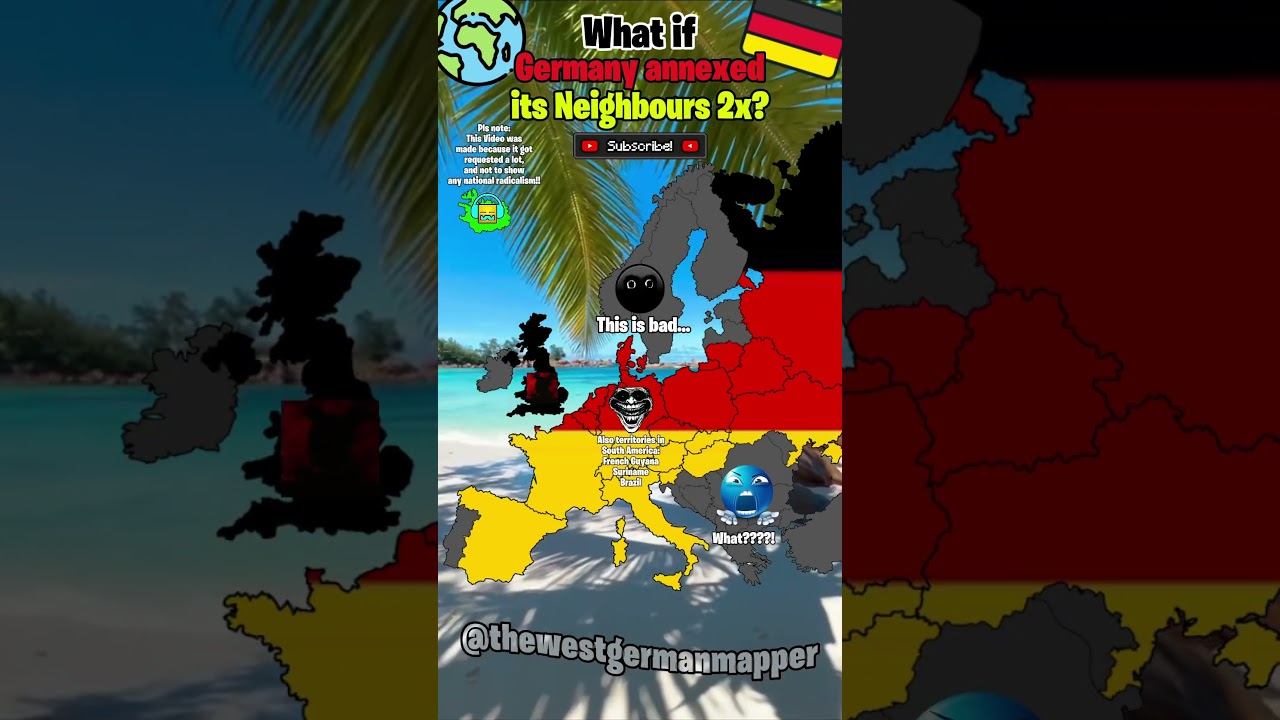 What if Germany annexed its Neighbours 2x? #viralvideo #geography #countryballs #mapping