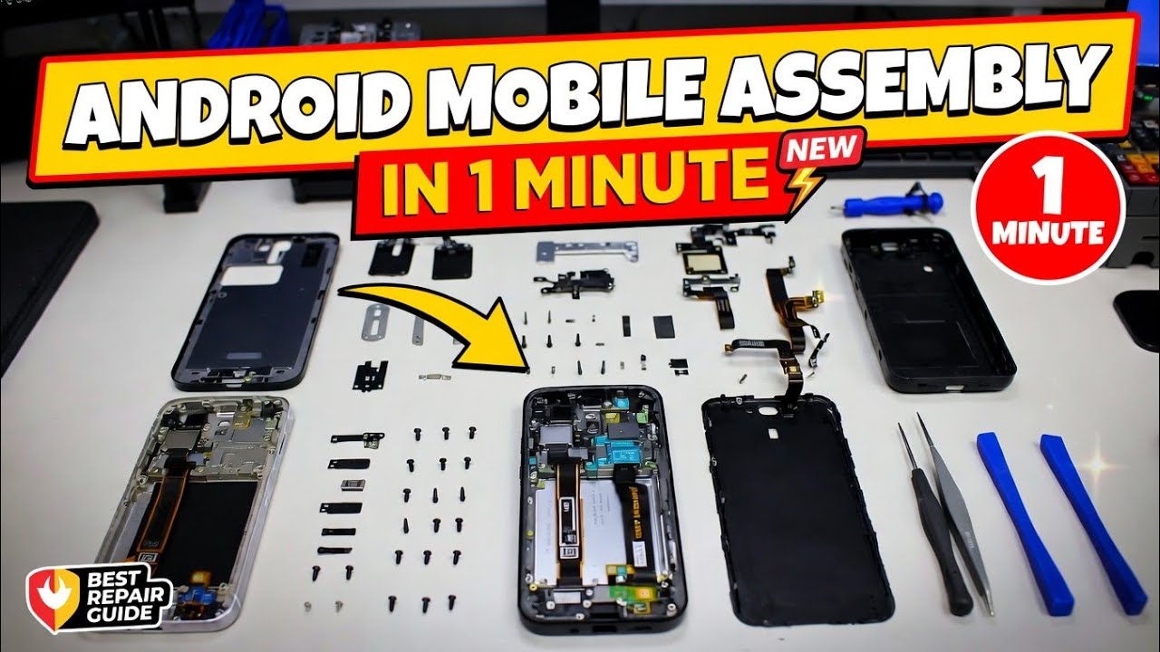 Android Mobile Assembly in 1 Minutes | How Engineers build Smart phones 
