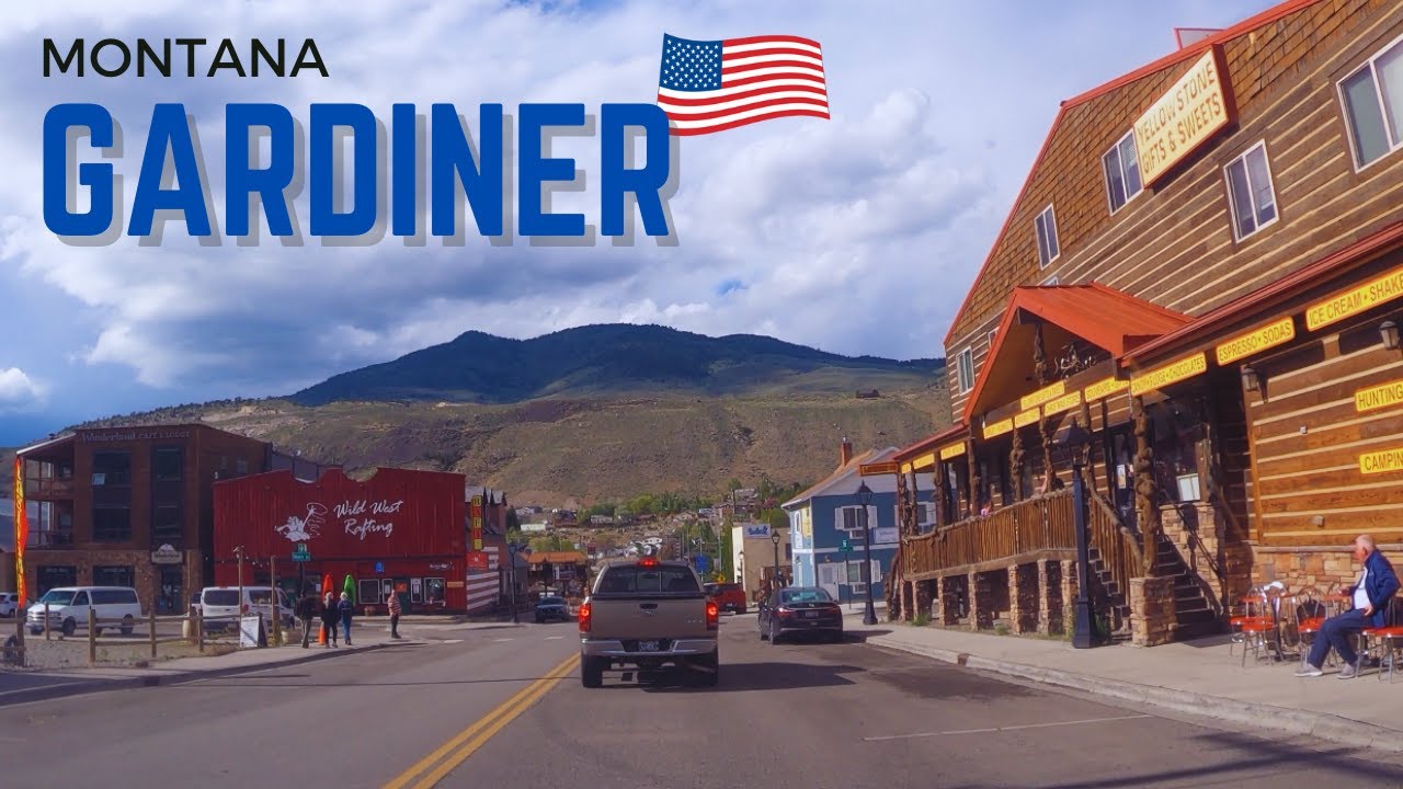 Tour around GARDINER, Montana | United States (Yellowstone National Park nearest town) [4K]