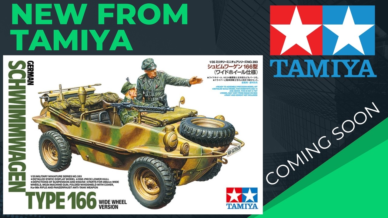NEW Tamiya 35393 1/35 Schwimmwagen Type 166 Wide Wheel Edition