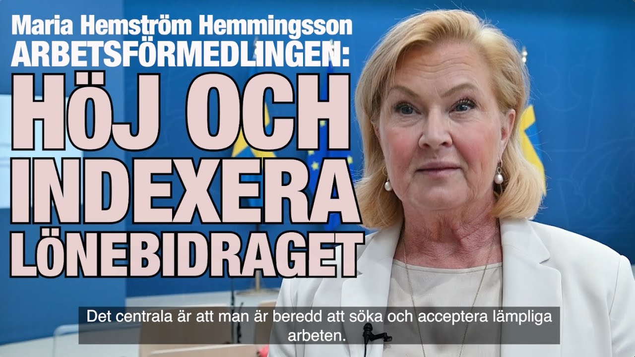 Höj och indexera lönebidraget – Maria Hemström Hemmingsson, Arbetsförmedlingen