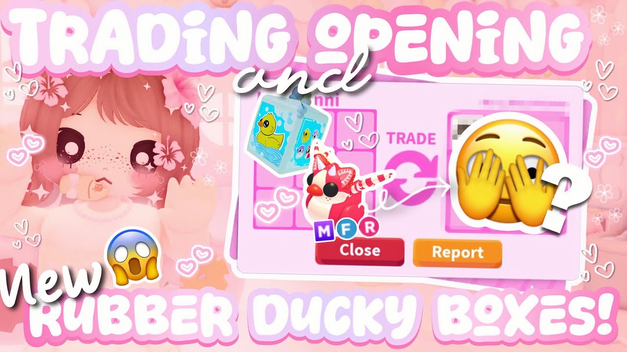 😱🍡♡⸝⸝ ТОРГУЮ И ОТКРЫВАЮ **НОВЫЕ** коробки с резиновыми уточками в adoptme !? / Видео по Adopt Me ♡⸝⸝