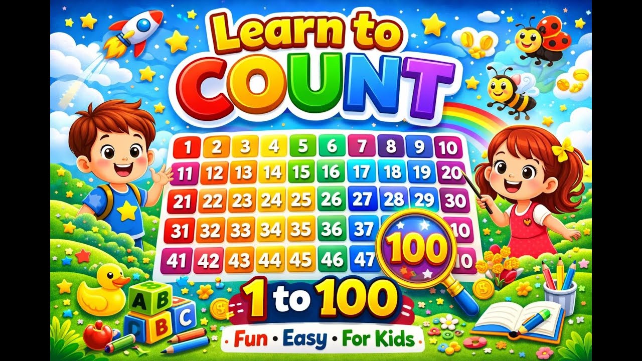 Learn numbers 1 to 100 | Preschool counting