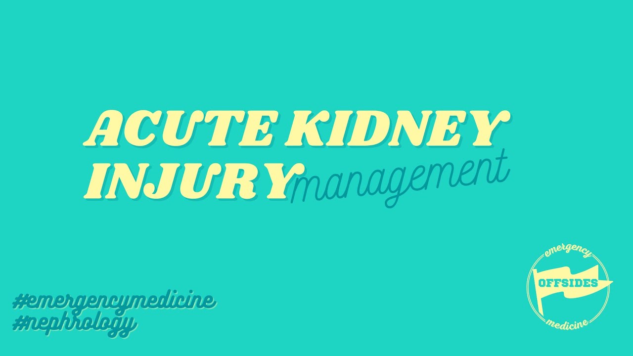 Management of AKI in the ED: A Deep Dive.