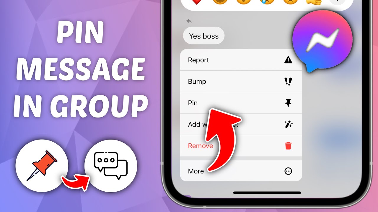 How to Pin Message In Messenger Group