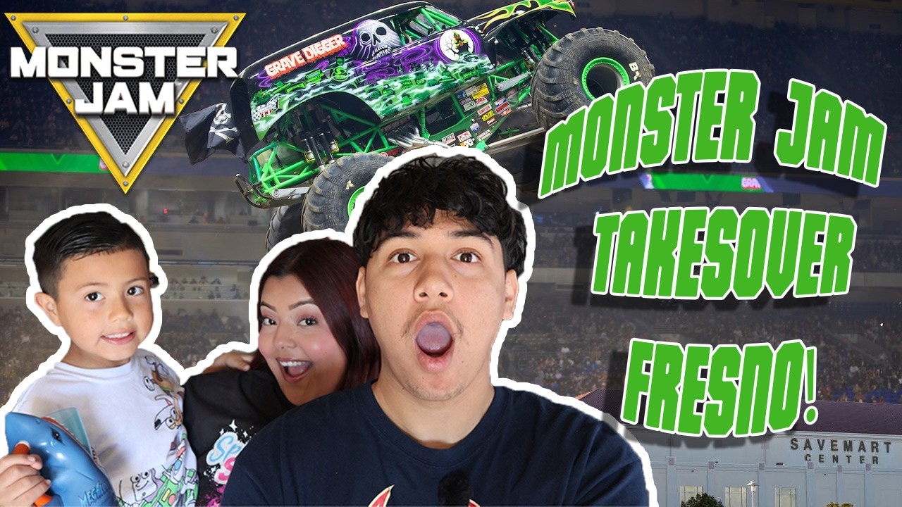 MONSTER JAM TOTAL CARNAGE IN FRENSO! MONSTER JAM FRESNO SAVE MART CENTER VLOG