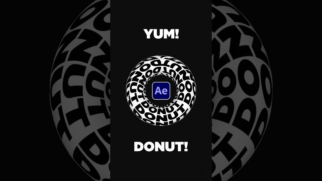 Create 3D Circular Kinetic Titles &ldquo;Donut Title&rdquo; in After Effects #tutorial
