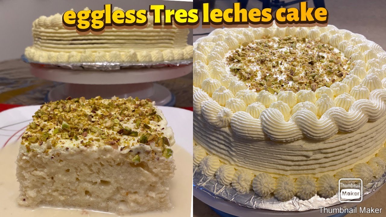 Eggless tres leches cake | Tres Leches cake recipe | Eggless milk cake | Eggless cake