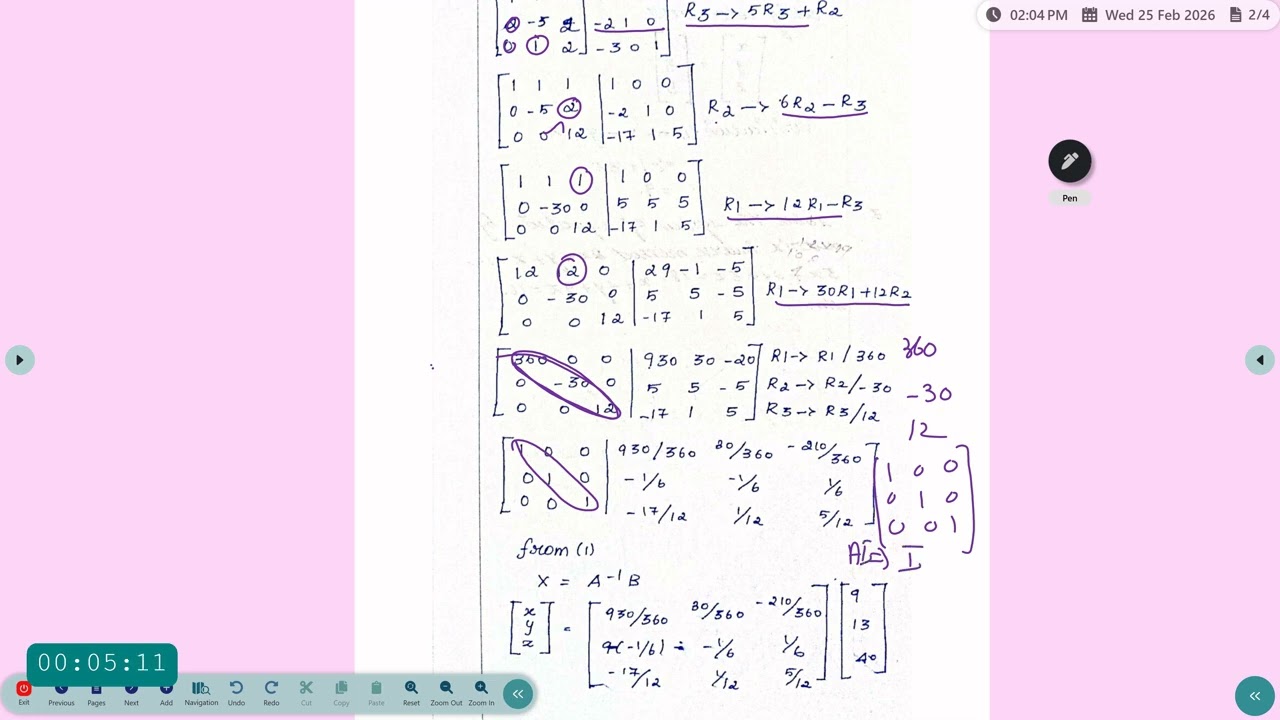 Matrix Inverse Method   Dr T Kavitha