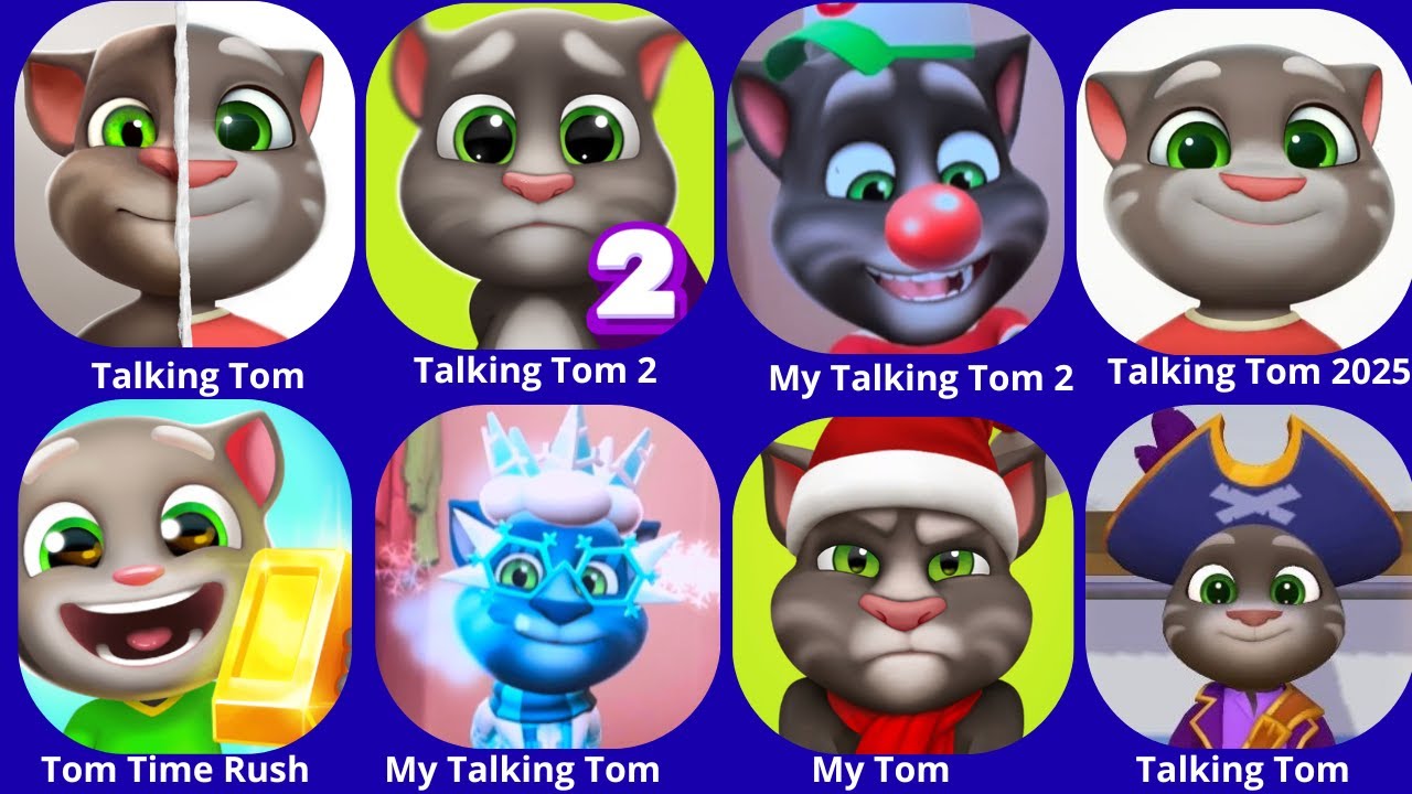 Talking Tom 2025, Tom Hero, Talking Tom 2, My Ben, My Tom 2, Ginger 2, Talking News, Tom friends