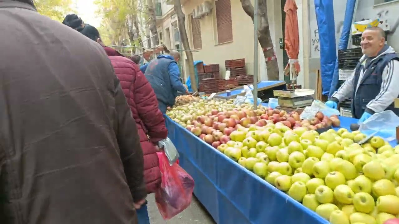 The first day of my trip to Athens, Greece, cheap fruit and vegetable market#travel Grec