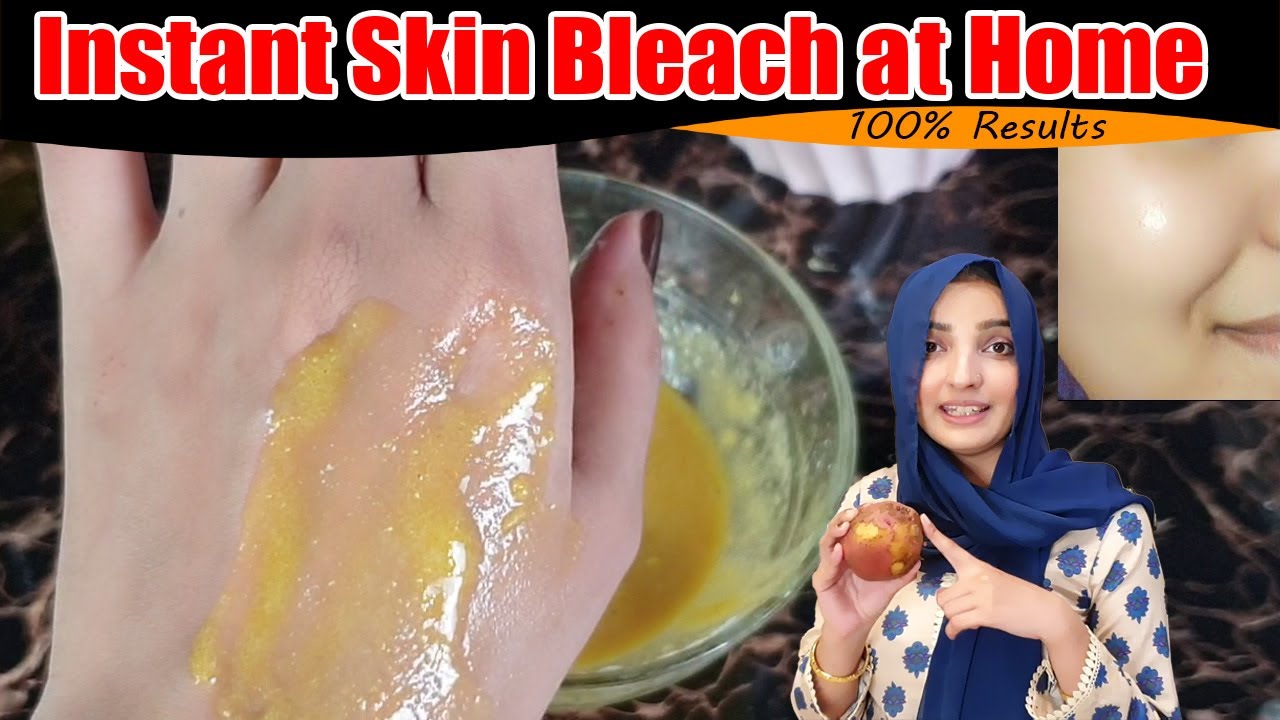 Homemade Bleach Lighten your Skin 2 to 3 Tone Instantly Potato Skin Polish Facial