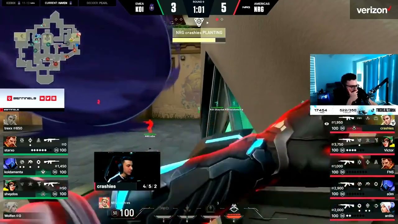 Tarik reacts to NRG Fns 1000IQ BIGBRAIN Breach Ult vs KOI
