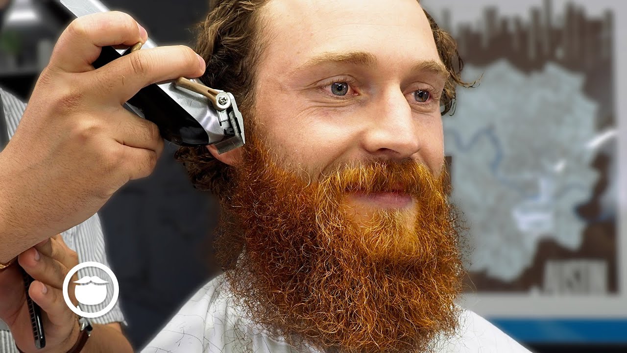 Barber Gives First Beard Trim in 1 YEAR