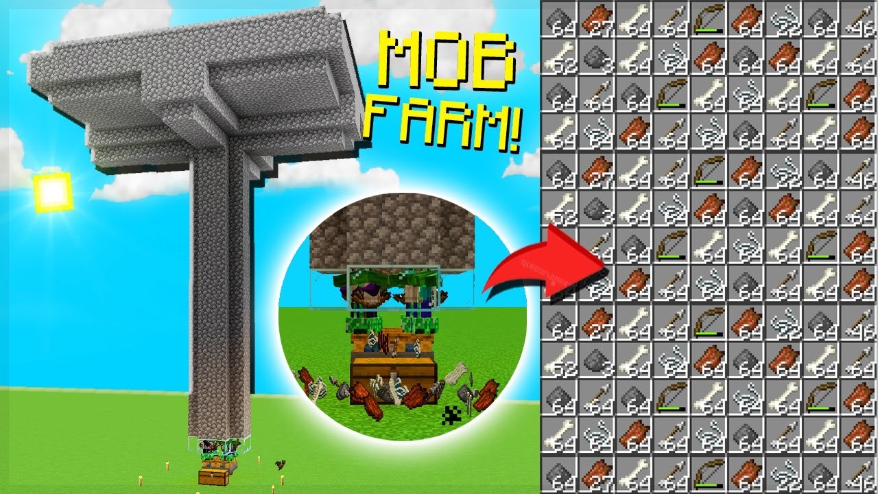 ✔️ COMO FAZER UMA FARM DE MOBS F&Aacute;CIL e SIMPLES - MINECRAFT