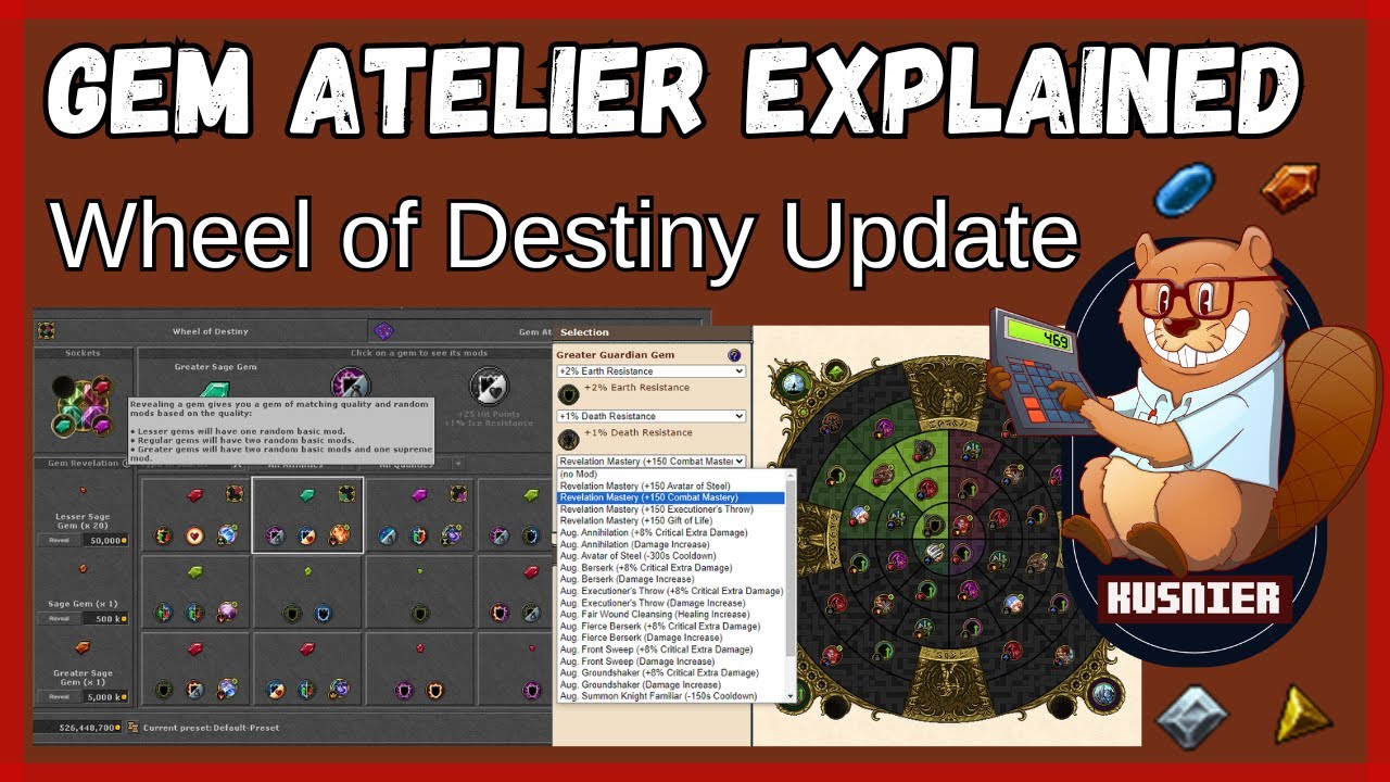 Gem Atelier Explained | Tibia Wheel of Destiny