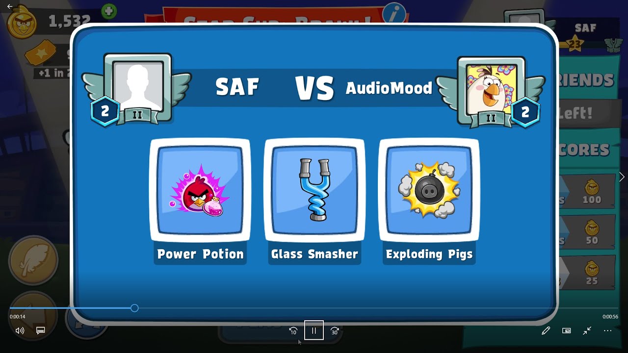 Angry Birds Friends. Star Cup Brawl! SAF vs AudioMood. Passage from Sergey Fetisov