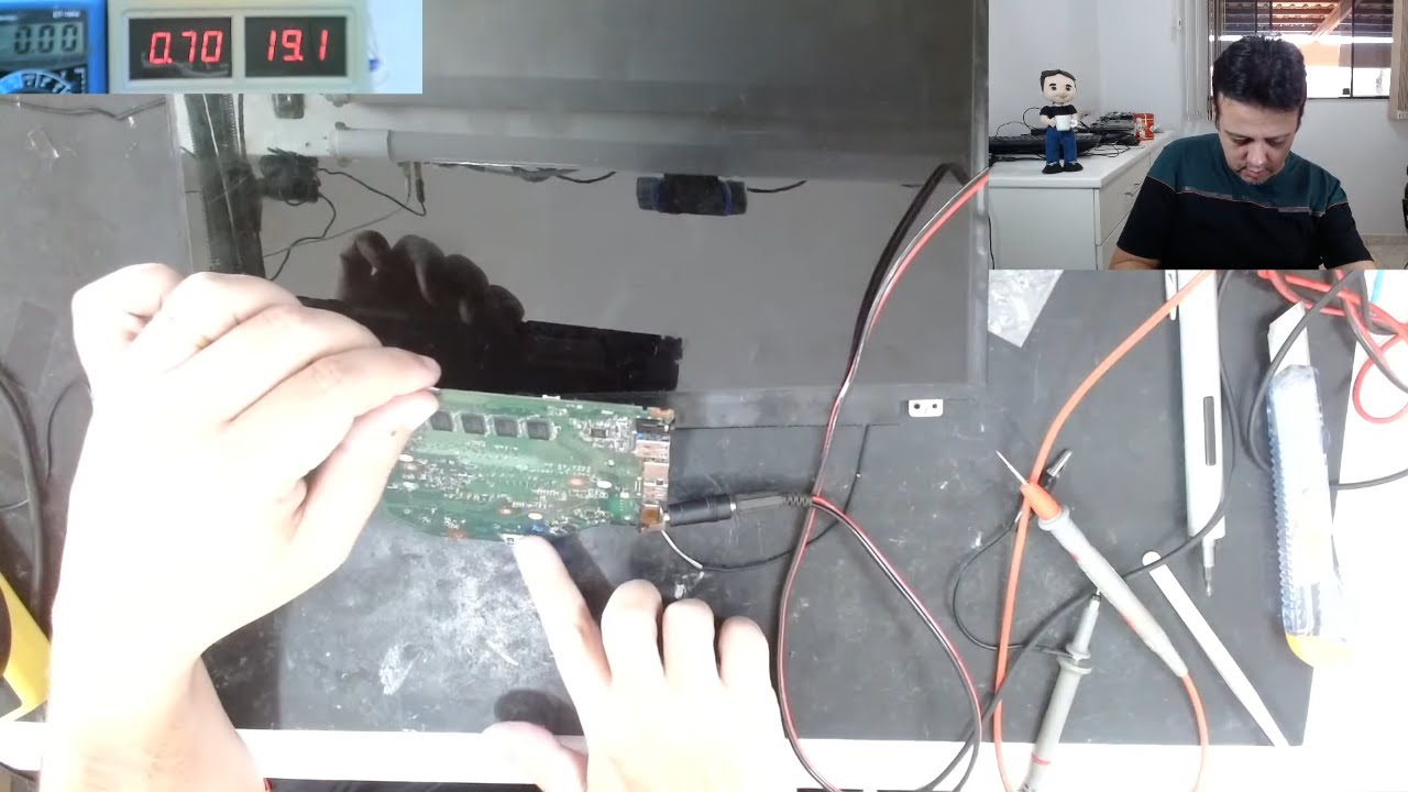 ACER ASPIRE A315-56 LIGANDO SEM IMAGEM APÓS REPARO DE CARCAÇA. ANÁLISE COMPLETA DA PLACA LA-J801P.
