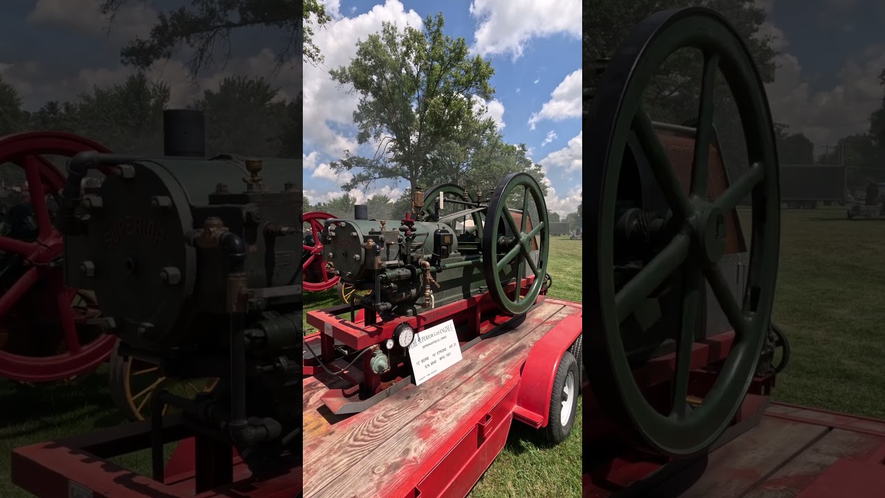 The Superior gas engine running 🚜 Pinckneyville Illinois Tractor Show #shorts