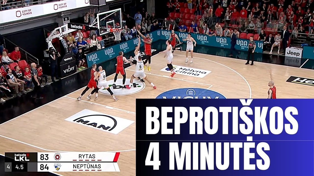 Įspūdingos paskutinės keturios Ryto ir Neptūno runtynių minutės