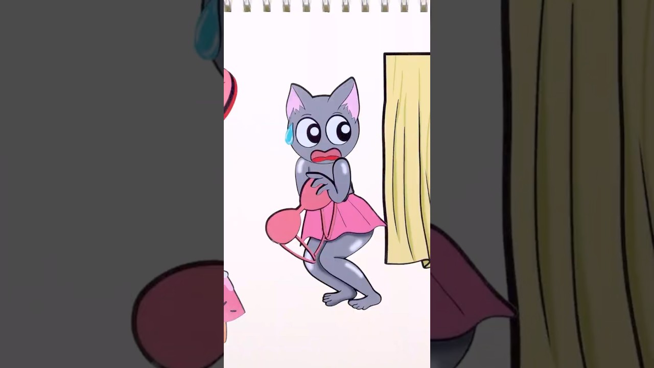 [ASMR Sticker] Gray WEARS GIRL CLOTHES! | DIY Sticker Book