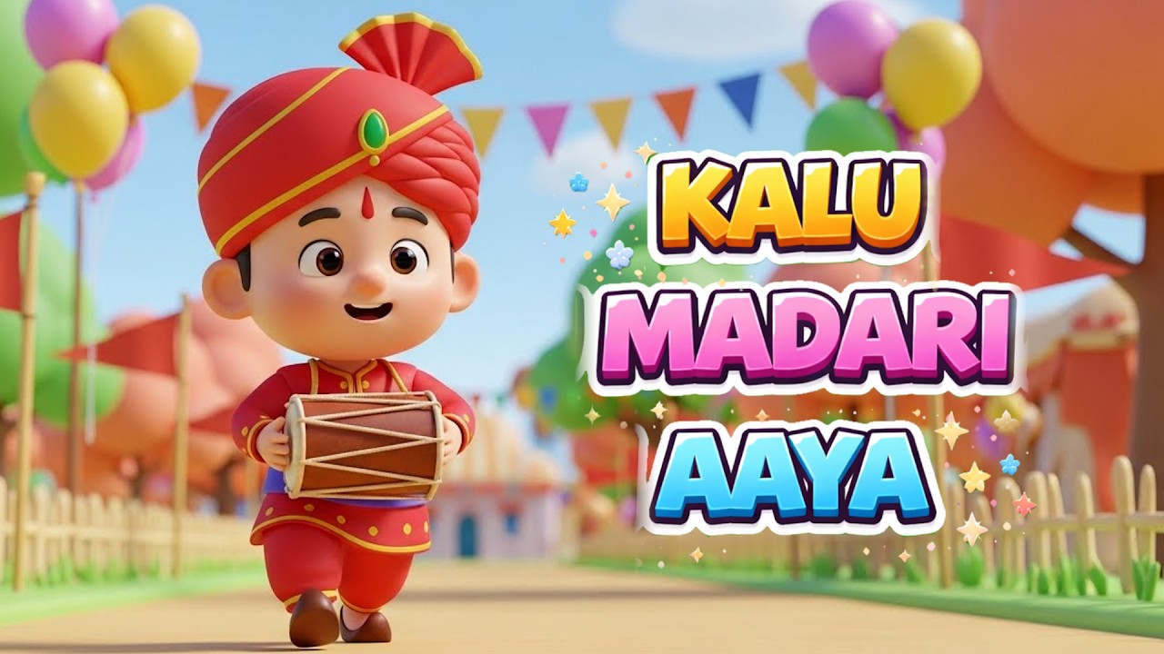 कालू मदारी आया | Kalu Madari Aya| Funny Kids Story Song in Hindi | Top 10 Hindi Rhyme Songs for Kids